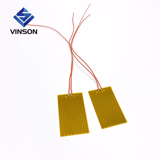 60V 100W Custom Kapton Flexible Film Heater Thick Foil Polyimide Adhesive Backside Heating Element