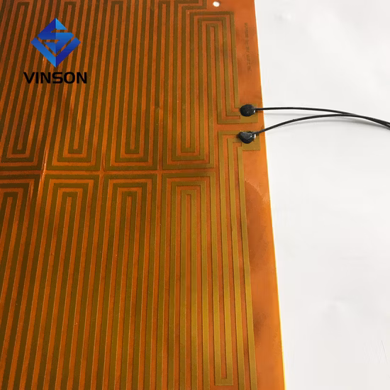 60V 100W Custom Kapton Flexible Film Heater Thick Foil Polyimide Adhesive Backside Heating Element